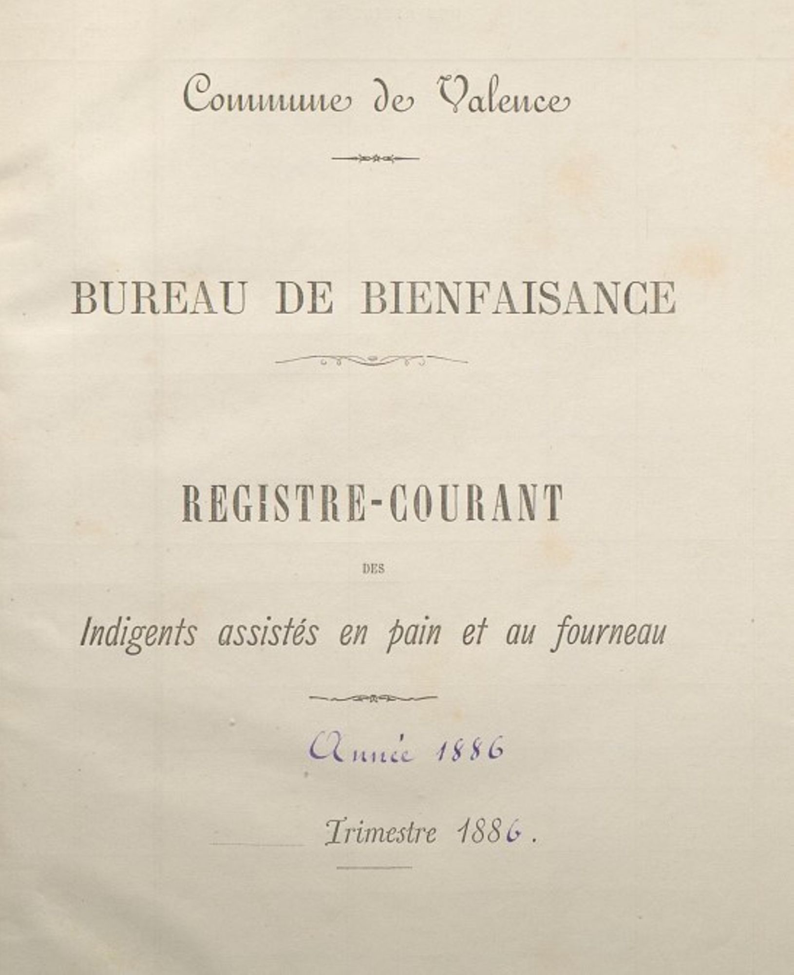 Les archives du CCAS de Valence